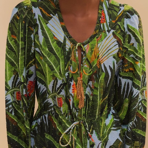 FARM RIO - Blue Amazonia Forest Mini Dress - NWT - Picture 3 of 5